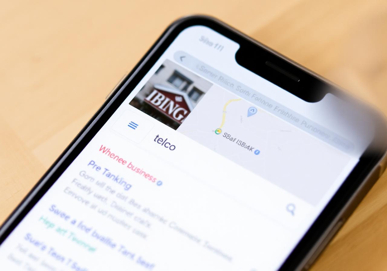 Google search results on a phone